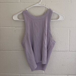 Aerie Light Purple Ribbed Tank Top